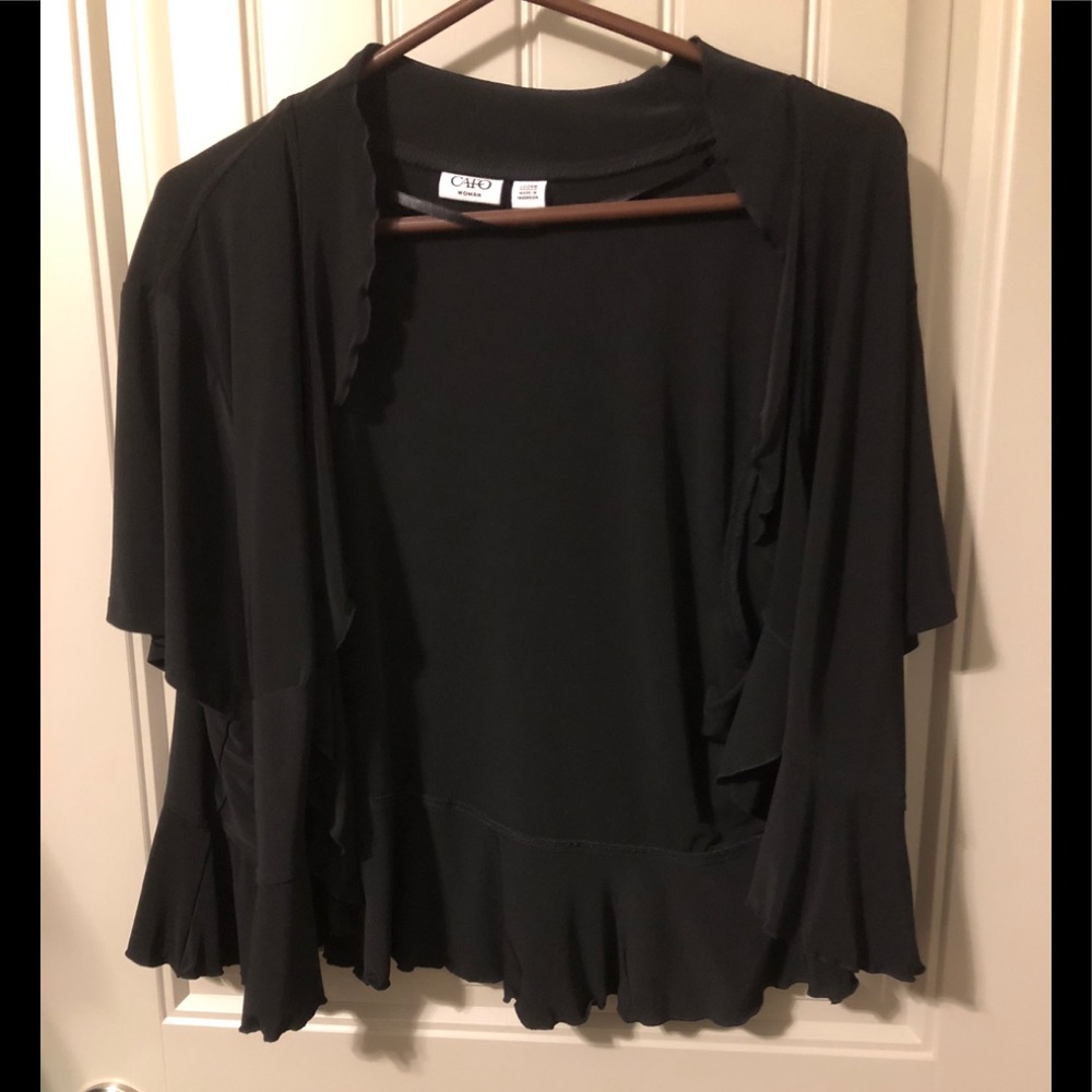 Black Ruffled Camisole